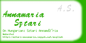 annamaria sztari business card